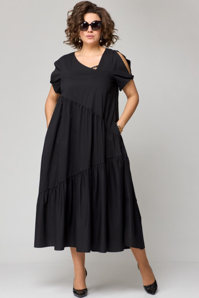 Платье EVA GRANT 7303 черный - фото 1