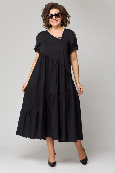 Платье EVA GRANT 7303 черный - фото 4
