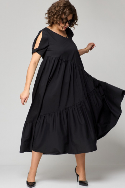 Платье EVA GRANT 7303 черный - фото 5