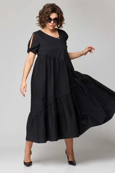 Платье EVA GRANT 7303 черный - фото 3