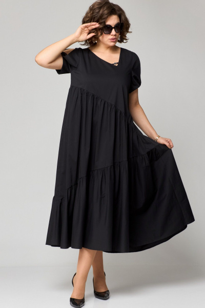 Платье EVA GRANT 7303 черный - фото 2