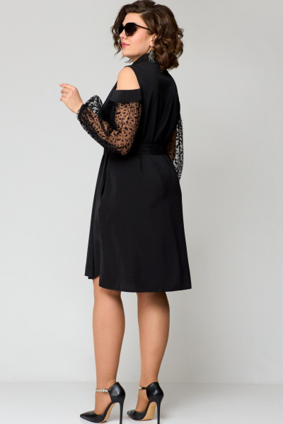 Платье EVA GRANT 7322 черный+кружево - фото 12