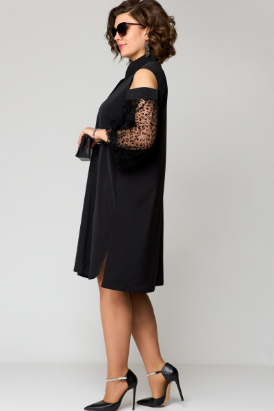 Платье EVA GRANT 7322 черный+кружево - фото 6