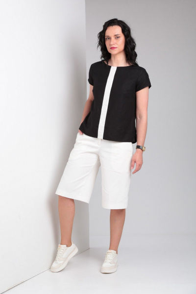 Блуза, шорты Ma Vie М649 белый,черный - фото 12
