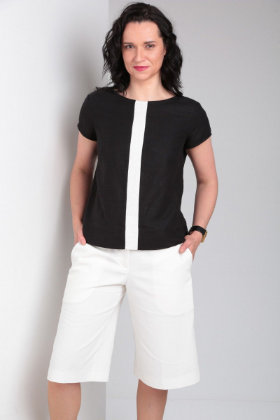 Блуза, шорты Ma Vie М649 белый,черный - фото 5