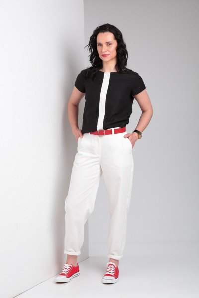 Блуза, брюки Ma Vie М650 белый,черный - фото 12
