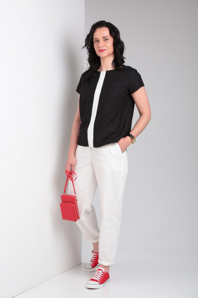 Блуза, брюки Ma Vie М650 белый,черный - фото 9