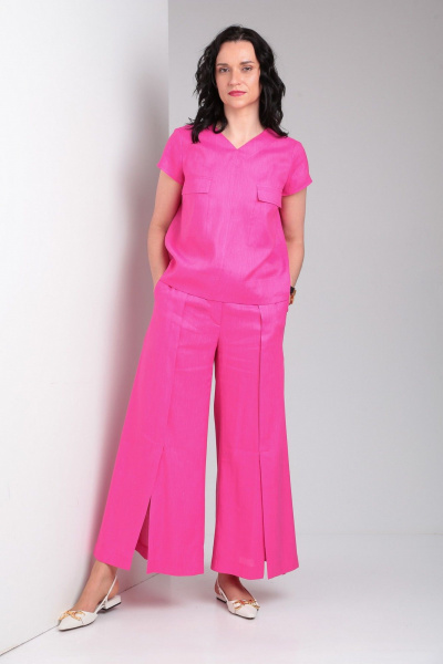 Блуза, брюки Ma Vie М656 ярко-розовый - фото 9