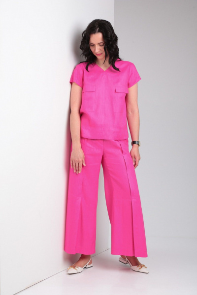 Блуза, брюки Ma Vie М656 ярко-розовый - фото 8
