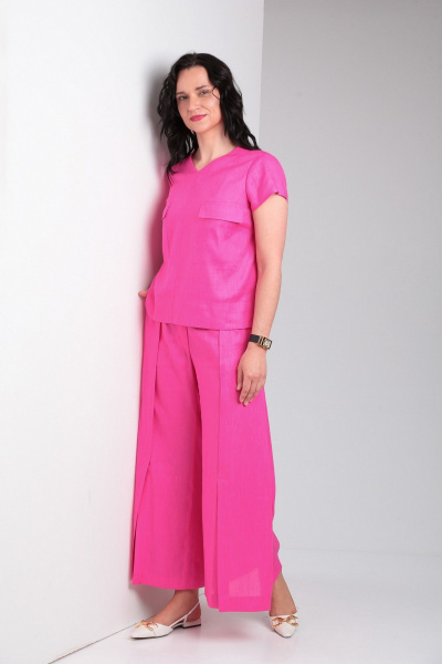 Блуза, брюки Ma Vie М656 ярко-розовый - фото 7