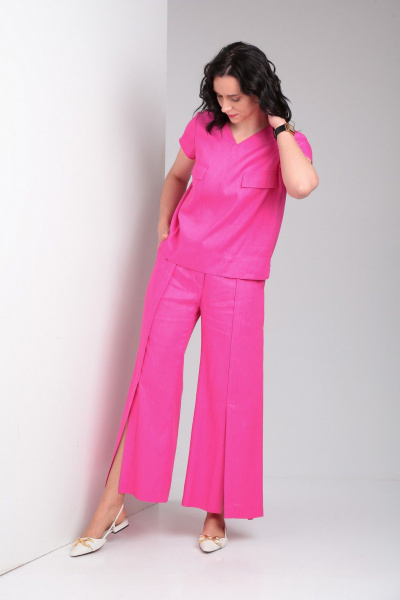 Блуза, брюки Ma Vie М656 ярко-розовый - фото 4
