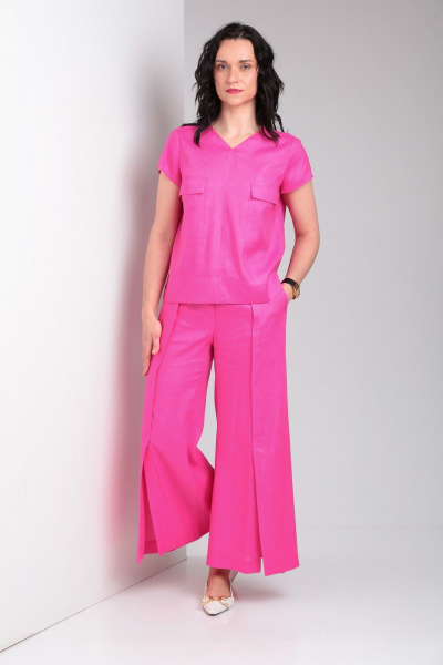 Блуза, брюки Ma Vie М656 ярко-розовый - фото 1