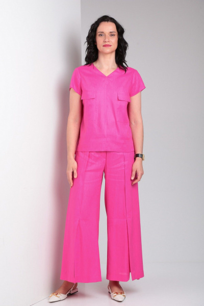 Блуза, брюки Ma Vie М656 ярко-розовый - фото 2