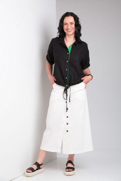 Блуза, юбка Ma Vie М659 белый,черный - фото 11