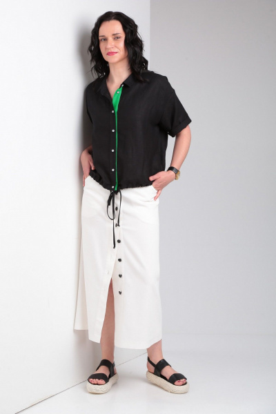 Блуза, юбка Ma Vie М659 белый,черный - фото 10