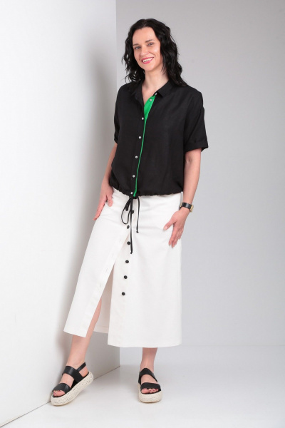 Блуза, юбка Ma Vie М659 белый,черный - фото 9