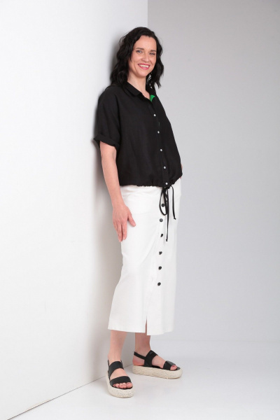 Блуза, юбка Ma Vie М659 белый,черный - фото 6