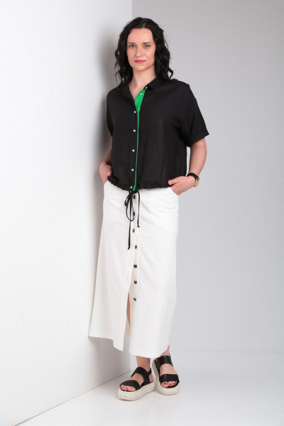 Блуза, юбка Ma Vie М659 белый,черный - фото 5