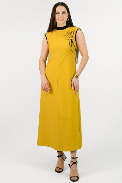 Платье MONA STYLE FASHION&DESIGN 24019 горчичный - фото 2