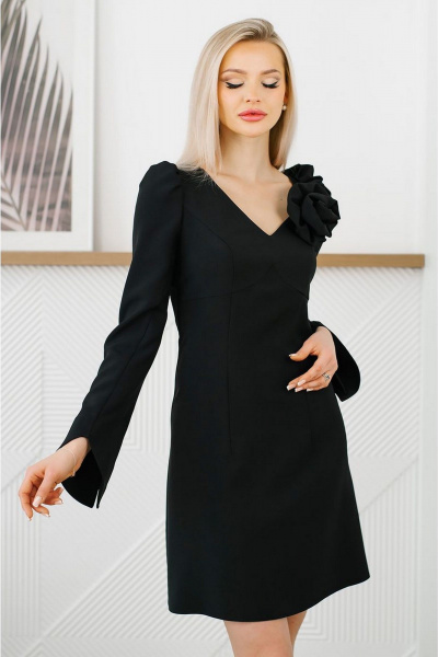 Платье MONA STYLE FASHION&DESIGN 23033 черный - фото 3