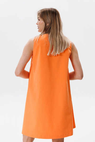 Платье FAMA F13-03О оранжевый - фото 6
