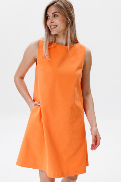 Платье FAMA F13-03О оранжевый - фото 2