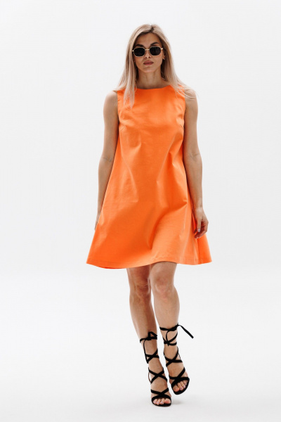Платье FAMA F13-03О оранжевый - фото 3