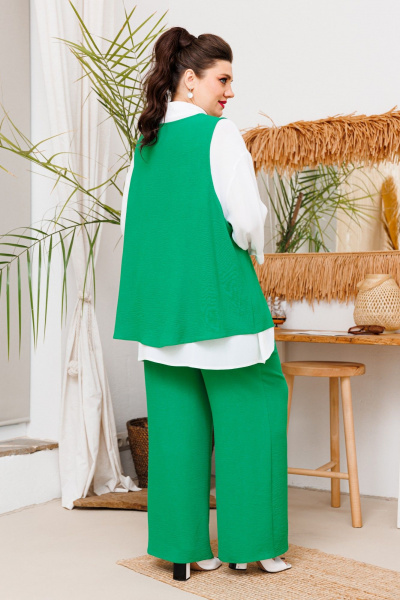 Блуза, брюки, жилет Romanovich Style 3-2510 зеленый - фото 6