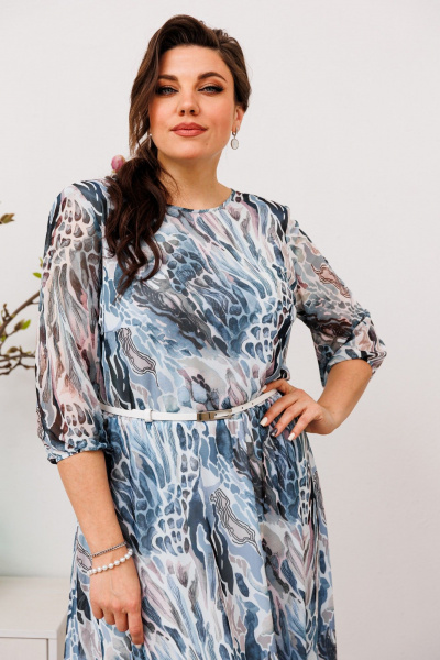 Платье Romanovich Style 1-2607 серо-голубой - фото 10