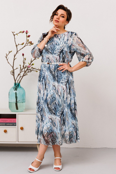 Платье Romanovich Style 1-2607 серо-голубой - фото 6