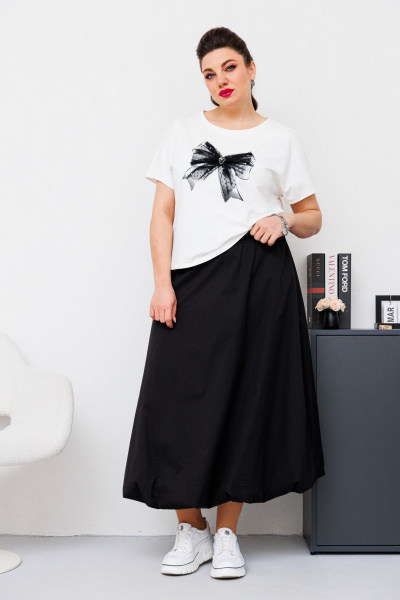 Блуза, юбка Romanovich Style 2-2663 белый/чёрный - фото 5