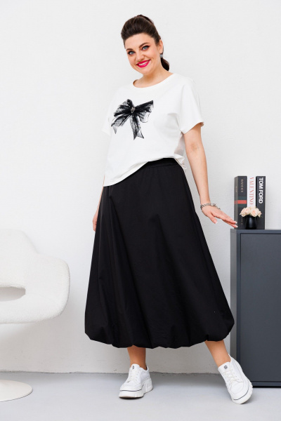 Блуза, юбка Romanovich Style 2-2663 белый/чёрный - фото 3