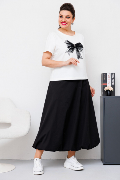 Блуза, юбка Romanovich Style 2-2663 белый/чёрный - фото 1