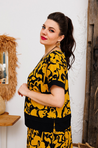 Блуза, юбка Romanovich Style 2-2661 горчица - фото 9