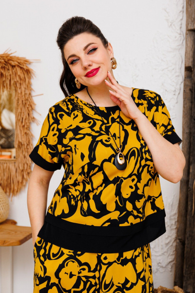 Блуза, юбка Romanovich Style 2-2661 горчица - фото 6