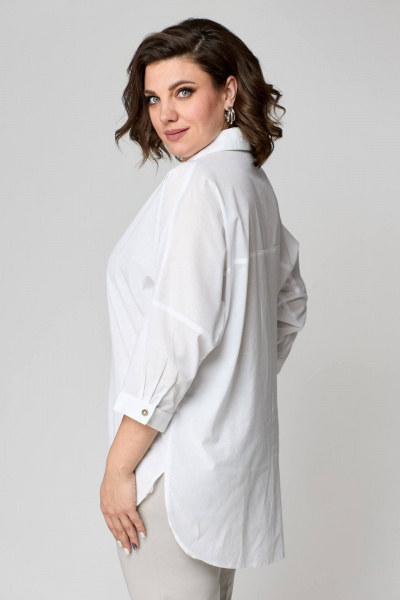 Блуза, брюки Solomeya Lux 931в белый+бежевый - фото 5
