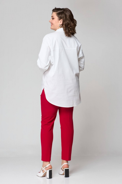 Блуза, брюки Solomeya Lux 931б белый+красный - фото 2