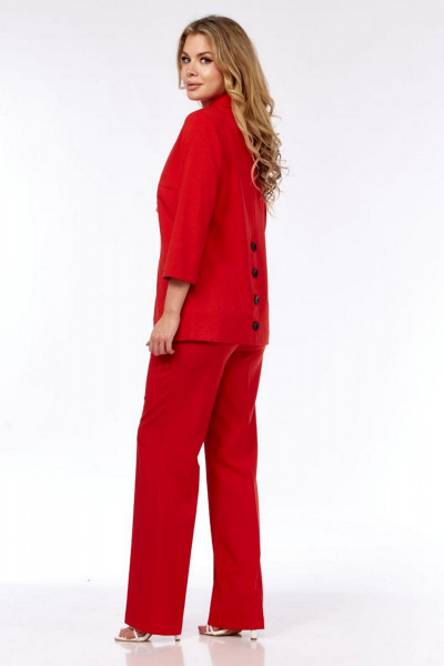 Блуза, брюки, жакет Милора-стиль 1208 красный - фото 4