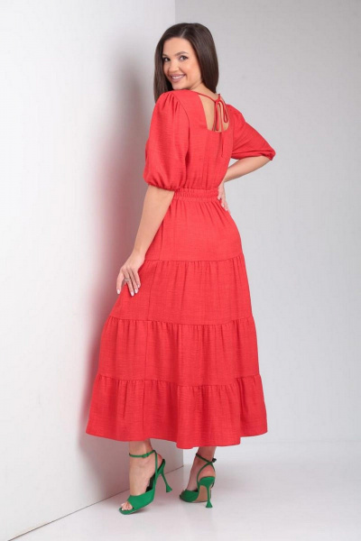 Платье Милора-стиль 1219 красный - фото 3