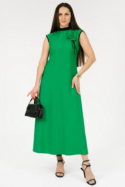 Платье MONA STYLE FASHION&DESIGN 24019 зеленый - фото 2