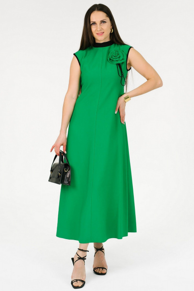 Платье MONA STYLE FASHION&DESIGN 24019 зеленый - фото 1
