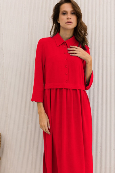 Платье DAVA 1172 красный - фото 3