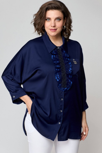 Блуза Solomeya Lux 942а темно-синий - фото 6