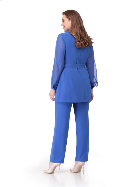 Блуза, брюки Мишель стиль 883 голубой - фото 2