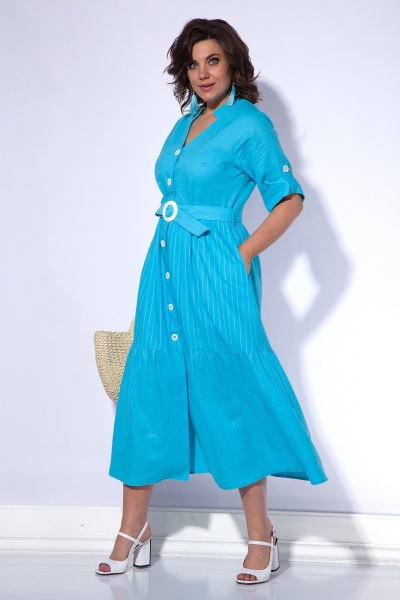 Платье INPOINT. 121н голубой - фото 4