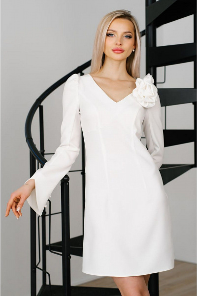 Платье MONA STYLE FASHION&DESIGN 23033 белый - фото 4