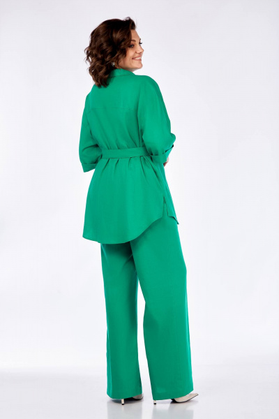Блуза, брюки Ольга Стиль С-850 зелень - фото 2