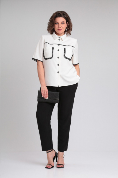 Блуза, брюки Lady Secret 2951 молочный+черный - фото 2