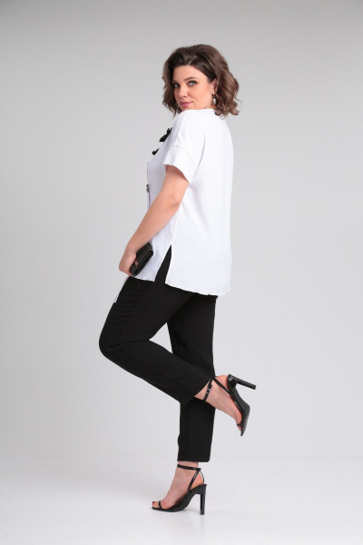 Блуза, брюки Lady Secret 2953 белый+черный - фото 5