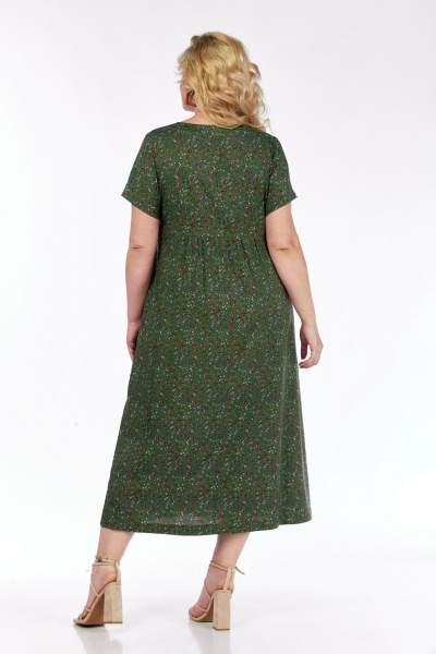 Платье LadyThreeStars 2487 зеленый - фото 5